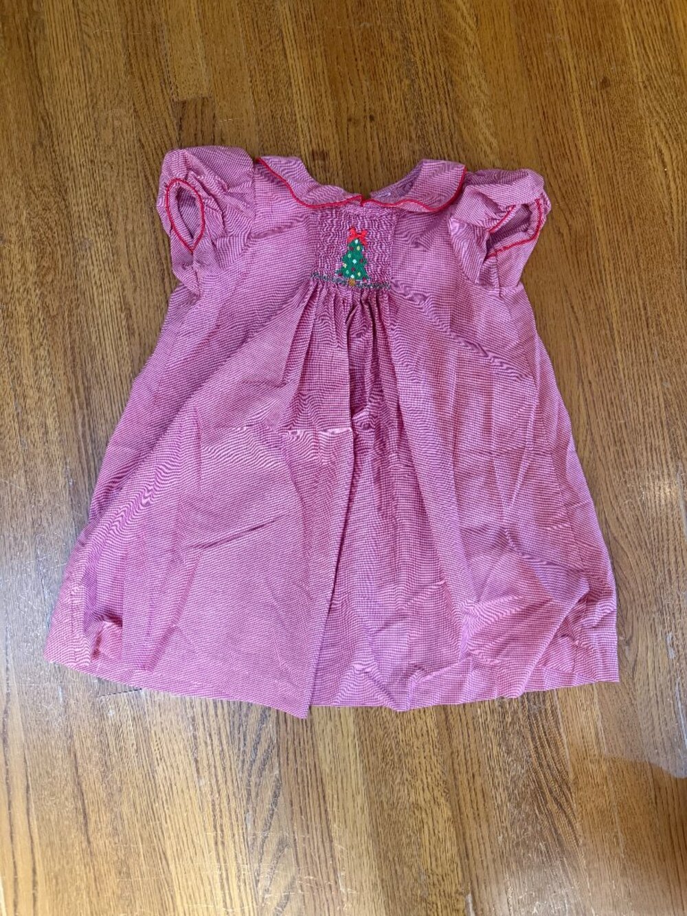Southern Sunshine Smocked Christmas Dress — 3T